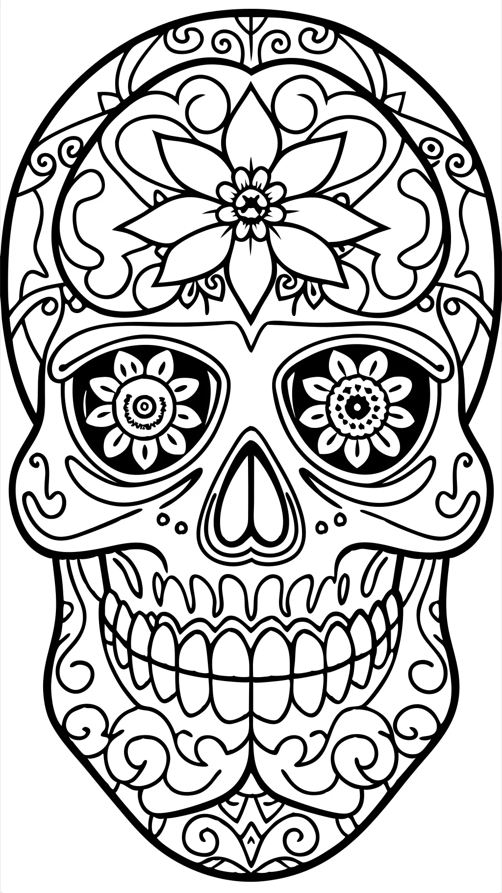 coloring pages for adults skull